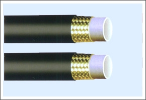 High pressure resin hose enhanced with steel